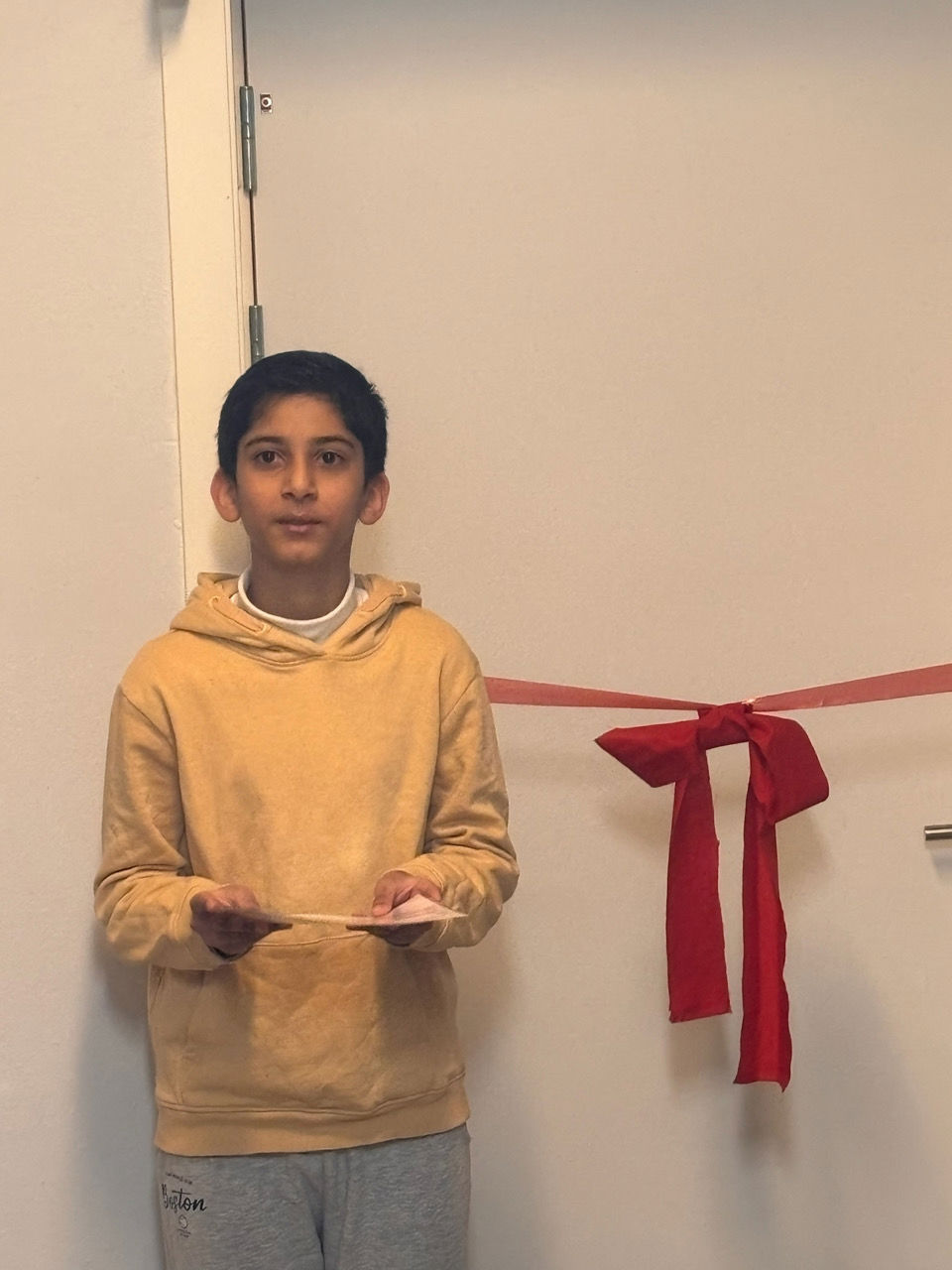 et barn som holder et sverd