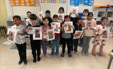 Foto: Tasneem Khaliq Elevene på 1. trinn på 100 dagers fest!