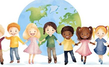 en gruppe barn som poserer for et bilde