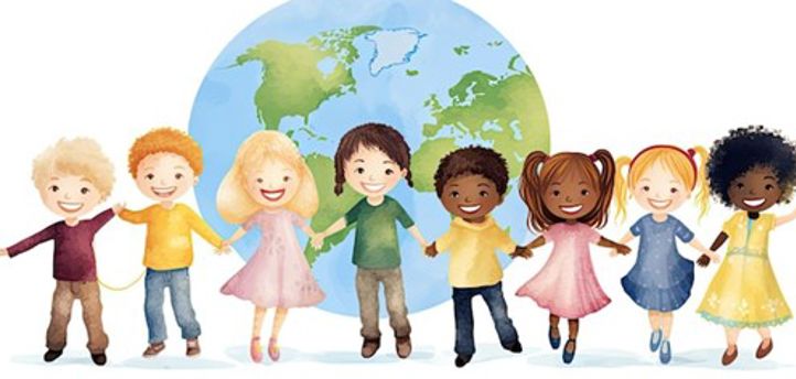 en gruppe barn som poserer for et bilde