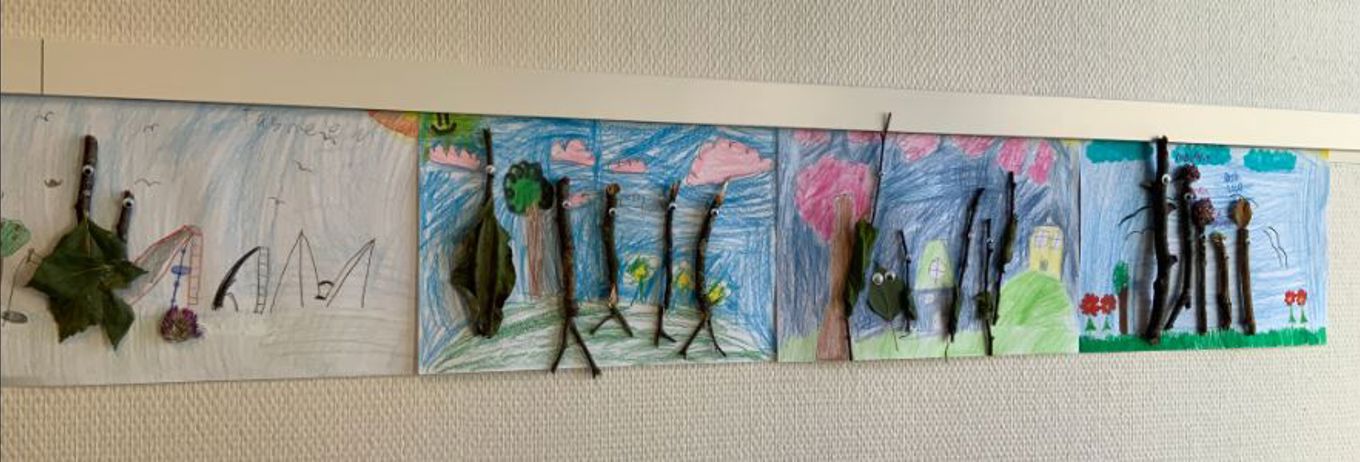 en tegning på en vegg