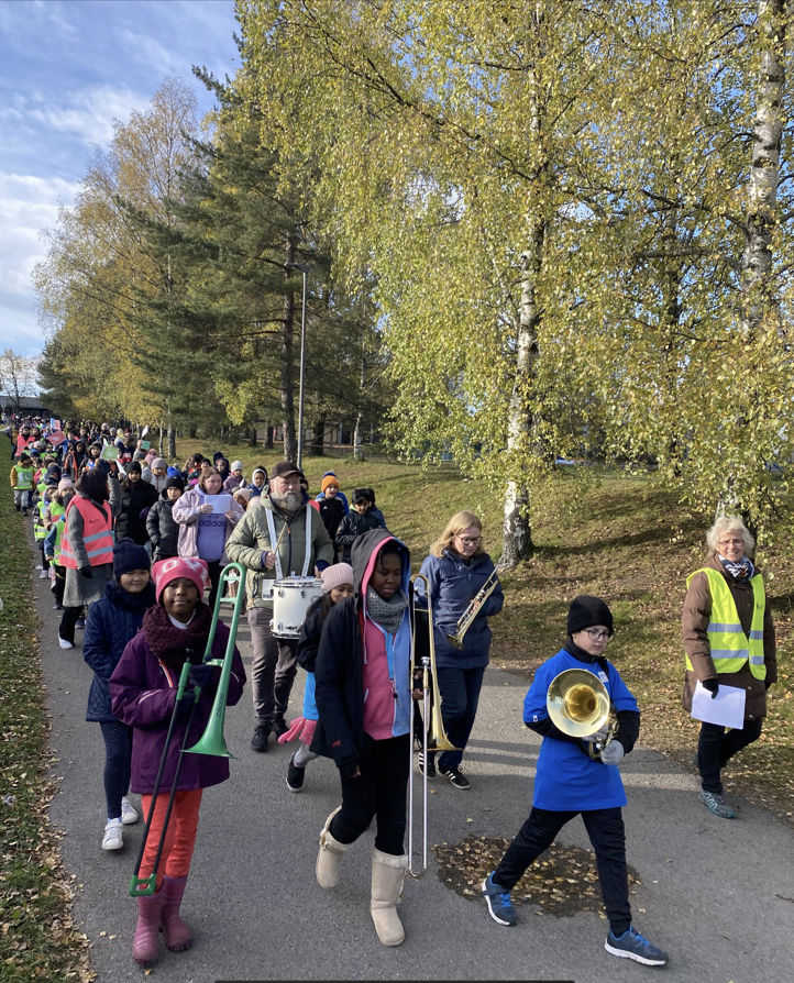 Vi går  i tog